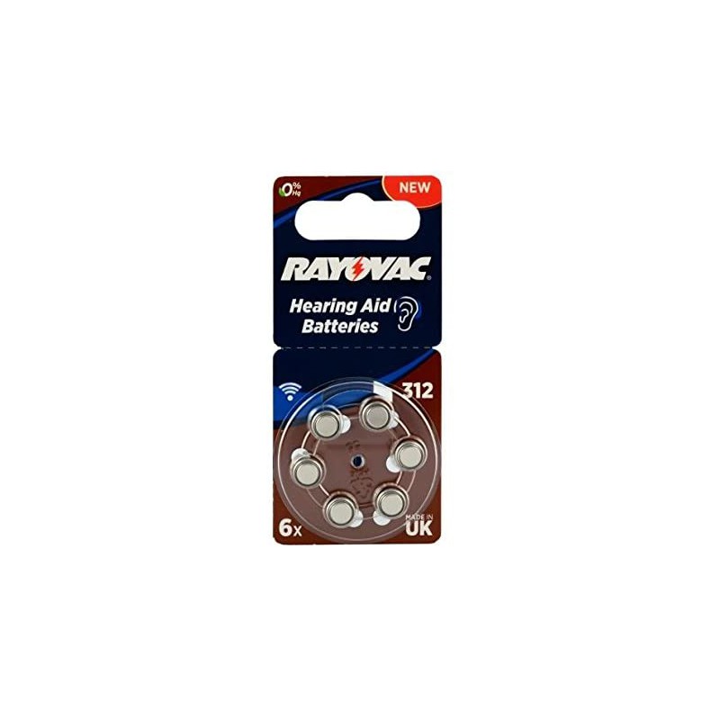 Rayovac acoustic special type 312 hearing aid batteries