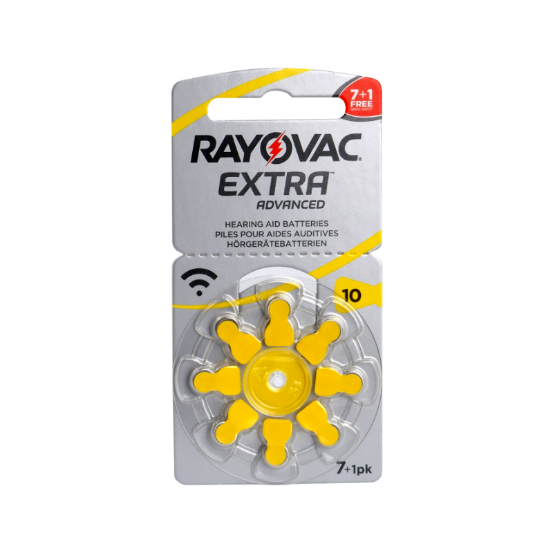 8 Rayovac Extra Advanced 10 hearing aid batteries